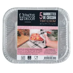 5 Barquettes de cuisson alu rectangulaires-Cerf Dellier Discount