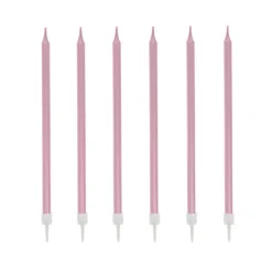 12 bougies roses hautes 13 cm-Cerf Dellier Sale