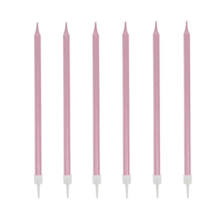 12 bougies roses hautes 13 cm-Cerf Dellier Sale