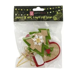 3 décors de Noël assortis en feutrine thème 3-Cerf Dellier Hot