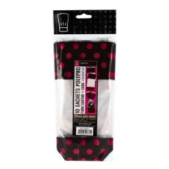10 sachets FC + liens chocolat/rose 12 x 26 cm-Cerf Dellier New