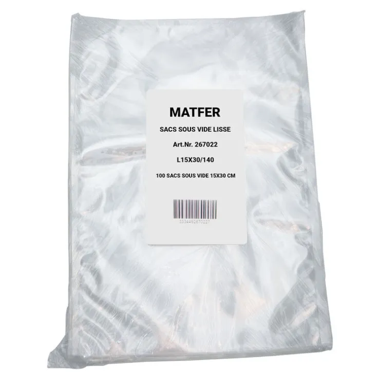 100 sacs sous-vide lisse 90 microns 30 x 40 cm-Cerf Dellier Online