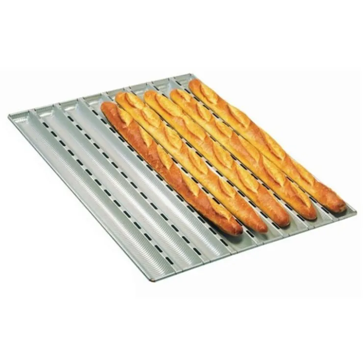 Alu-Gaufer plaques à pain 650 x 430 6 baguettes-Cerf Dellier Hot