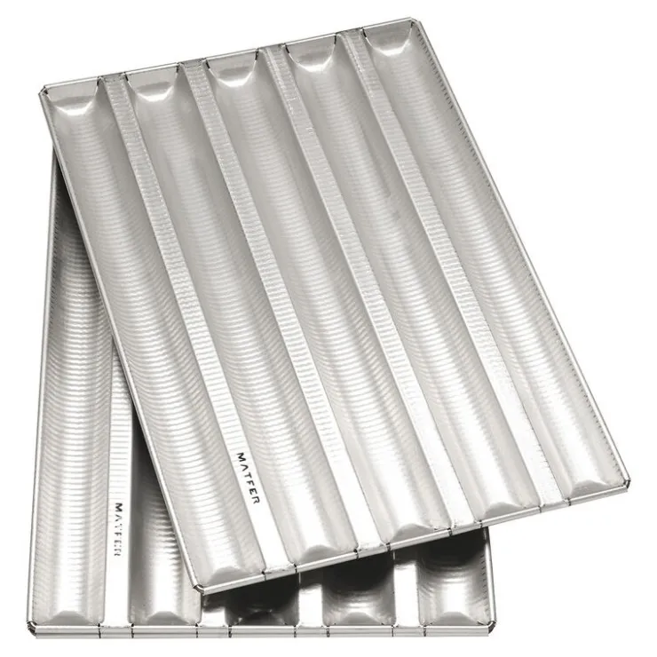 Alu-Gaufer plaques à pain 750 x 430 6 baguettes-Cerf Dellier Outlet