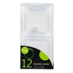 Assiette Carrée Cristal Very Verrines (x12)-Cerf Dellier Hot