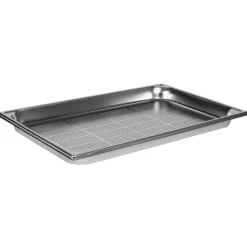 Bac gastronorme perforé inox - sans anse - GN 1/1 profondeur 4 cm-Cerf Dellier Discount