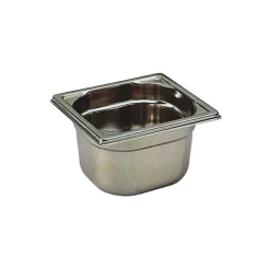 Bac gastronorme plein inox - sans anse - GN 1/6 profondeur 15 cm-Cerf Dellier Online