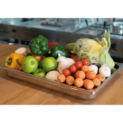 Bac gastronorme plein inox - sans anse - GN 1/1 profondeur 15 cm-Cerf Dellier Discount