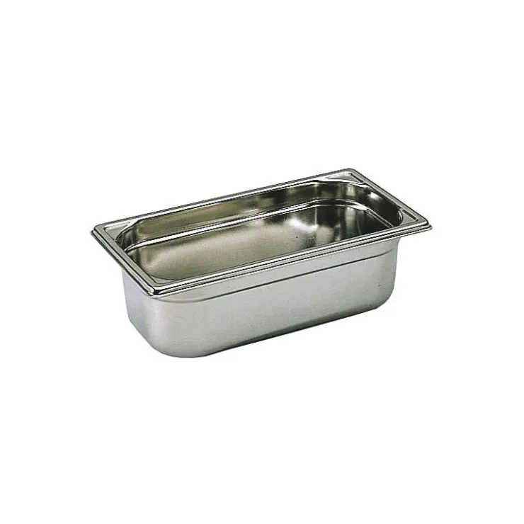 Bac gastronorme plein inox - sans anse - GN 1/3 profondeur 6,5 cm-Cerf Dellier Outlet