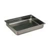 Bac gastronorme plein inox - sans anse - GN 2/1 profondeur 5,5 cm-Cerf Dellier New