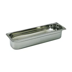 Bac gastronorme plein inox - sans anse - GN 2/4 profondeur 6,5 cm-Cerf Dellier Discount