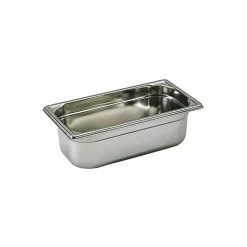 Bac gastronorme plein inox - sans anse - GN 1/3 profondeur 20 cm-Cerf Dellier