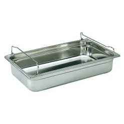 Bac gastronorme plein inox - avec anses panier - GN 1/1 profondeur 20 cm-Cerf Dellier Best