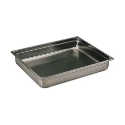 Bac gastronorme plein inox - sans anse - GN 2/1 profondeur 6,5 cm-Cerf Dellier Sale