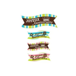 Banderole azyme Joyeux Anniversaire x24-Cerf Dellier Discount