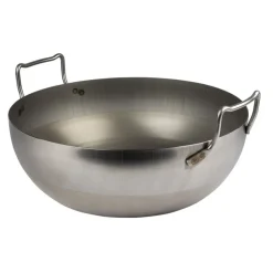 Bassine à friture en tôle d'acier noire sans panier 45 cm-Cerf Dellier Outlet