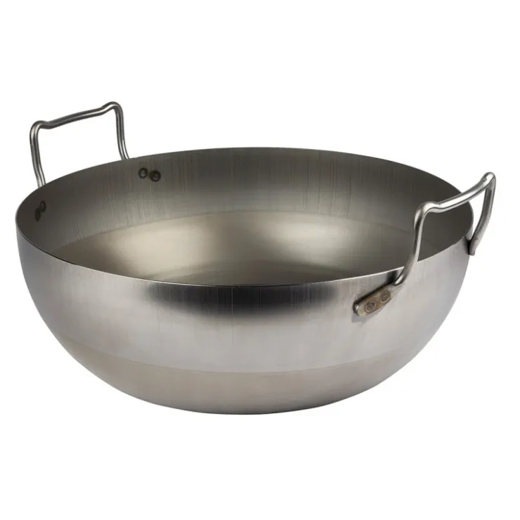Bassine à friture en tôle d'acier noire sans panier 32 cm-Cerf Dellier Discount