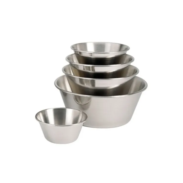 Bassine conique inox, bord roulé ouvert - Ø 32 cm-Cerf Dellier Hot