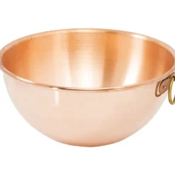 Bassine en cuivre demi-ronde renforcée à blancs 24 cm-Cerf Dellier Hot