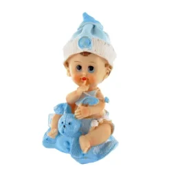 Bébé garçon et son doudou-Cerf Dellier Outlet