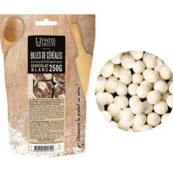 Billes céréales croustillantes Chocolat blanc 250 g-Cerf Dellier Discount