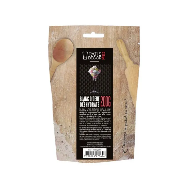 Blanc d'œuf déshydraté en poudre 200 g-Cerf Dellier New