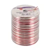 Bolduc Raphia Pearl rouge / argent 50 m-Cerf Dellier Hot