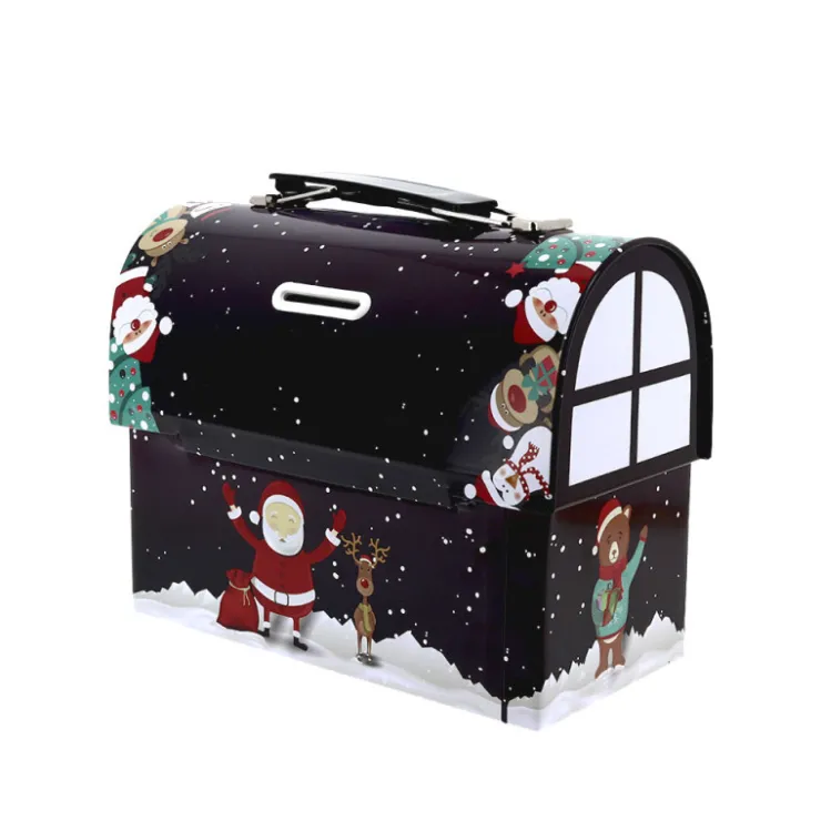 Boîte à biscuits de Noël cartable - tirelire-Cerf Dellier Discount