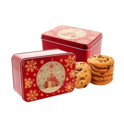 Boîte à biscuits de Noël en métal 14,1 x 10,1 x 7 cm-Cerf Dellier Outlet