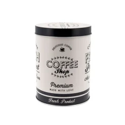 Boîte à café en métal blanche 13.5 cm-Cerf Dellier Hot