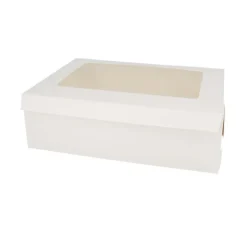 Boîte cupcakes blanche rectangulaire 24 x 16 x 7,5 cm-Cerf Dellier Best