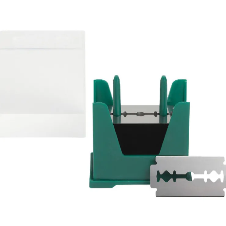 Boîte distributrice de 250 lames à scarifier inox 4,3x2 cm-Cerf Dellier Outlet