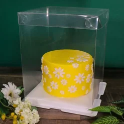 Boîte gâteau transparente - 20 x 20 x 25 cm-Cerf Dellier Clearance