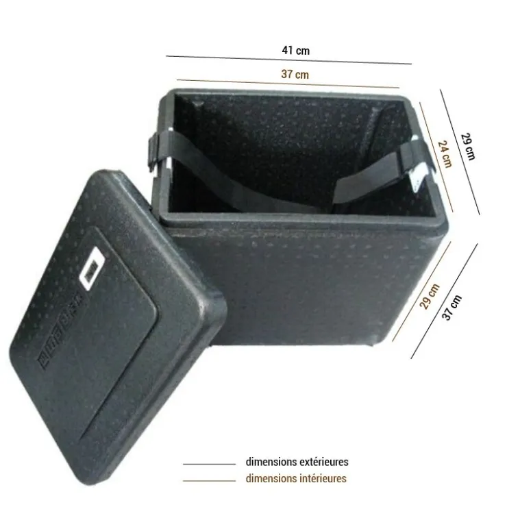 Boîte isotherme 26L avec indicateur de température-Cerf Dellier