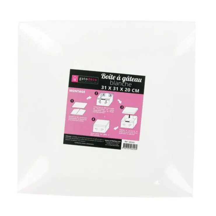 Boîte pâtissière 30,4 cm, hauteur 20 cm-Cerf Dellier Clearance