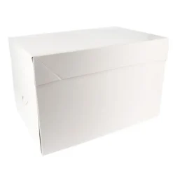 Boîte pâtissière blanche 21 x 31 x H 20 cm-Cerf Dellier Clearance