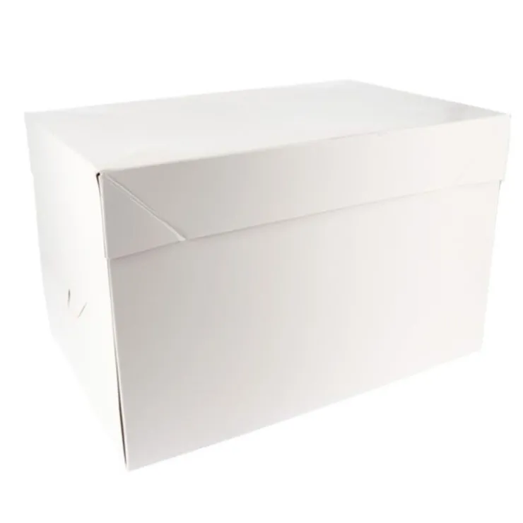 Boîte pâtissière blanche 21 x 31 x H 20 cm-Cerf Dellier Clearance