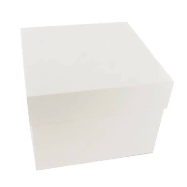 Boîte pâtissière blanche 46 x 46 x H 22 cm-Cerf Dellier