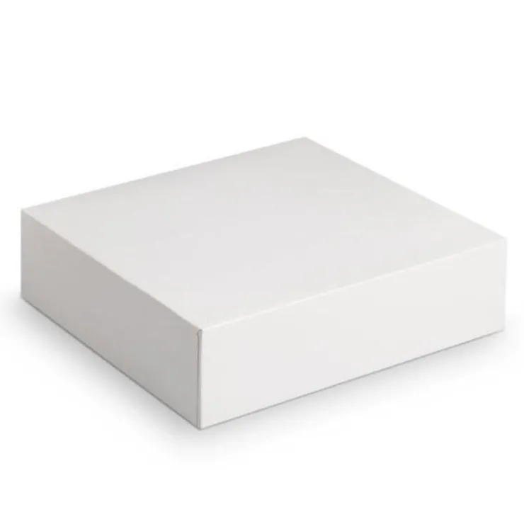 Boîte pâtissière blanche carrée 20 x 20 x 5 cm-Cerf Dellier New