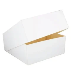 Boîte pâtissière blanche carrée 20 x 20 x 10 cm-Cerf Dellier Best