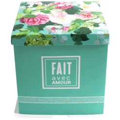 Boîte pâtissière bouquet de fleurs 36 x 36 x 28 cm-Cerf Dellier New