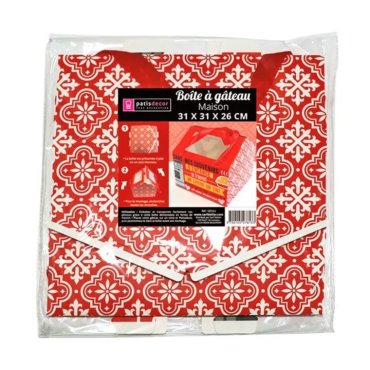 Boîte pâtissière Maison 31 cm, hauteur 26 cm-Cerf Dellier New