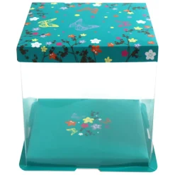Boîte pâtissière vitrine Papillons 26 x 26 x 24 cm-Cerf Dellier Clearance