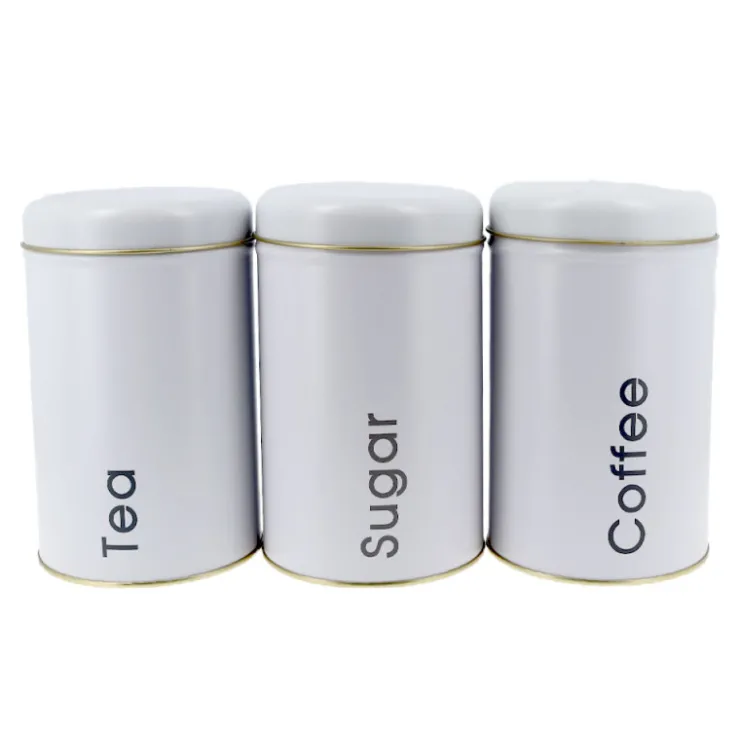Boîtes métalliques blanches - Lot de 3-Cerf Dellier Online