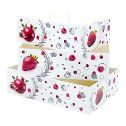 Boîtes petits-fours Morgane 18 x 12 cm - Hauteur 5 cm (x 100)-Cerf Dellier Discount