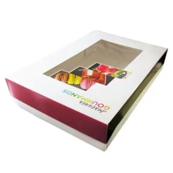 Boîtes pâtissières fenêtres 62 x 42 x 12 cm (x 25)-Cerf Dellier Outlet