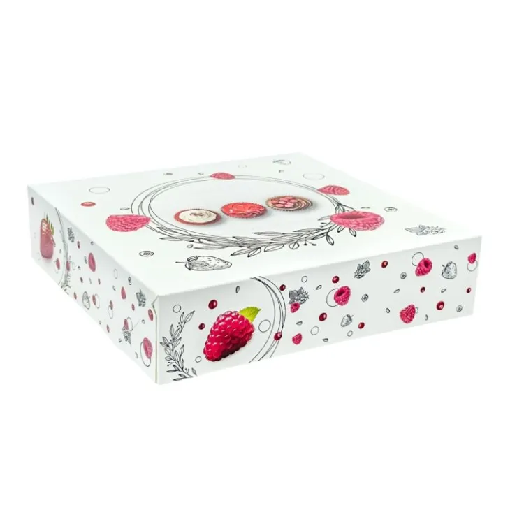 Boîtes pâtissières Morgane 26 x 26 cm - Hauteur 8 cm (x 50)-Cerf Dellier