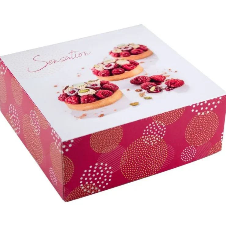 Boîtes pâtissières Pauline 35 x 35 cm Hauteur 8 cm (x 25)-Cerf Dellier Discount