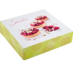 Boîtes pâtissières Pauline 20 x 20 cm Hauteur 5 cm (x 50)-Cerf Dellier Best