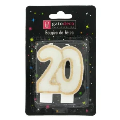 Bougie anniversaire 20 ans-Cerf Dellier Discount
